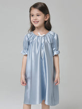 Baby Girls Princess Short Sleeve Silk Nightgown - DIANASILK